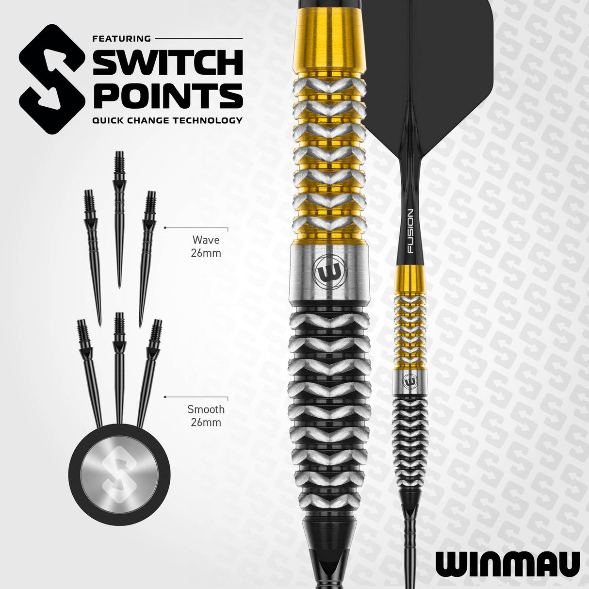 Winmau Exion Switch Point Torpedo Steeldart