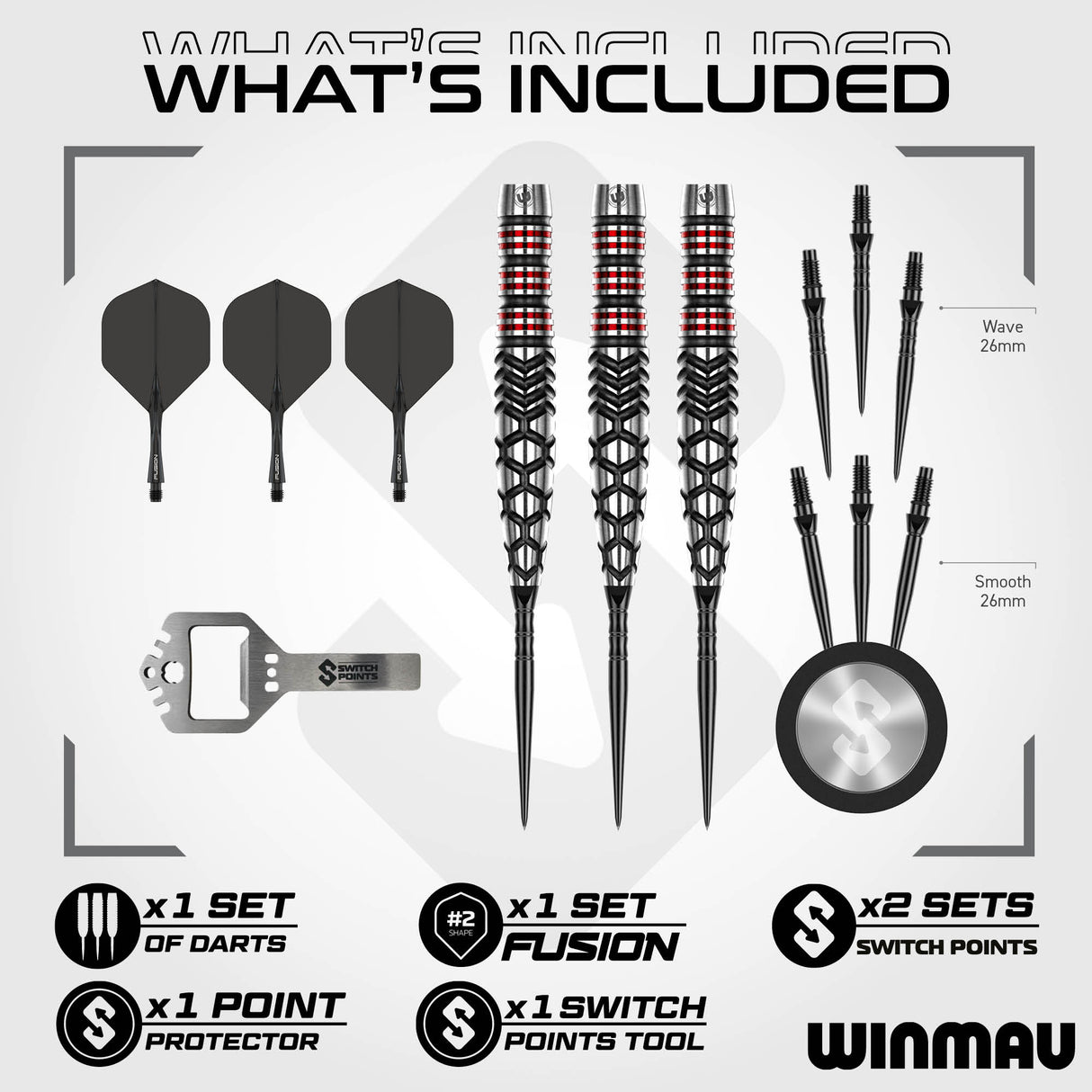 Winmau Fornax Switch Point Torpedo Steeldart