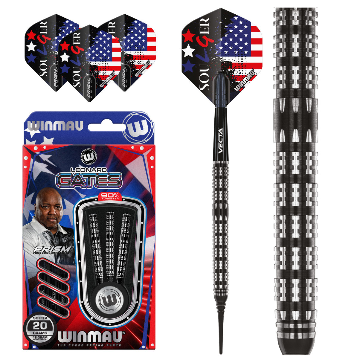 Winmau Leonard Gates 90% Tungsten 20g Softtip