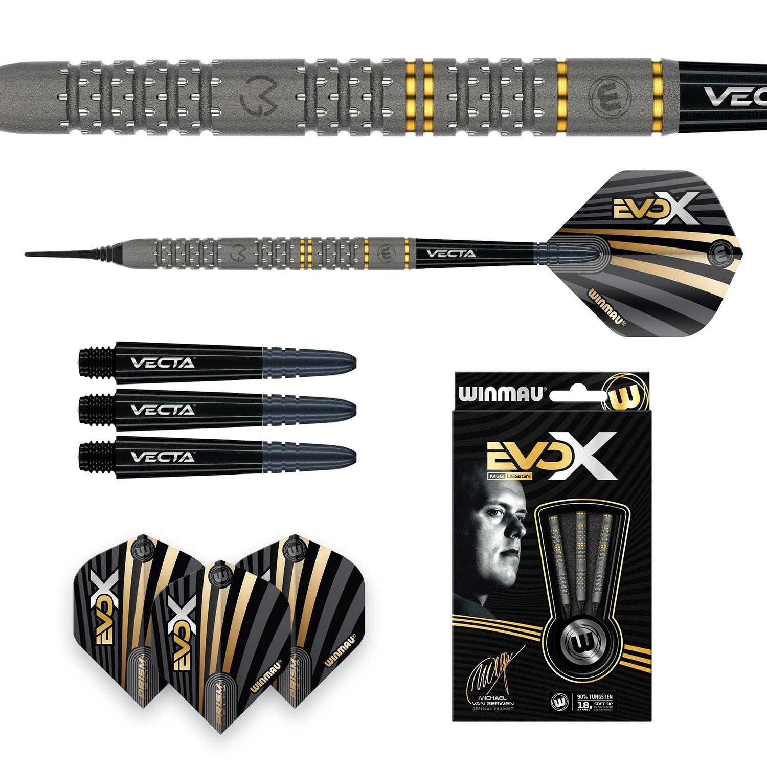 Winmau MVG Evo X Darts 90% 20g Soft Tip