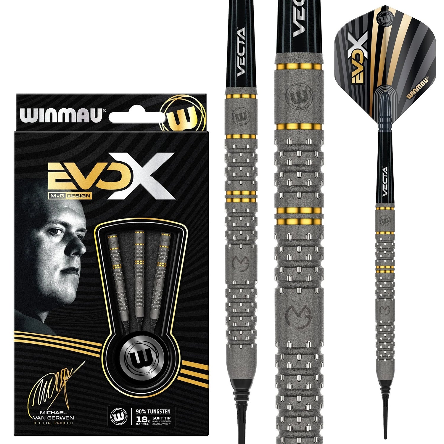 Winmau MVG Evo X Darts 90% 20g Soft Tip