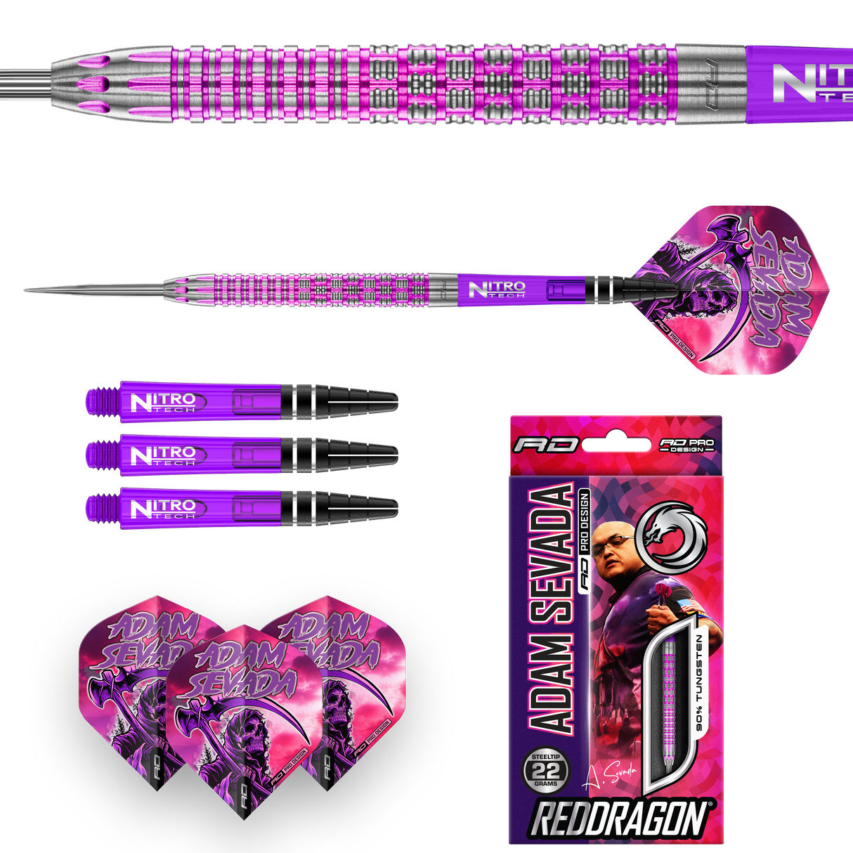 Red Dragon Adam Sevada Steeldarts 22g