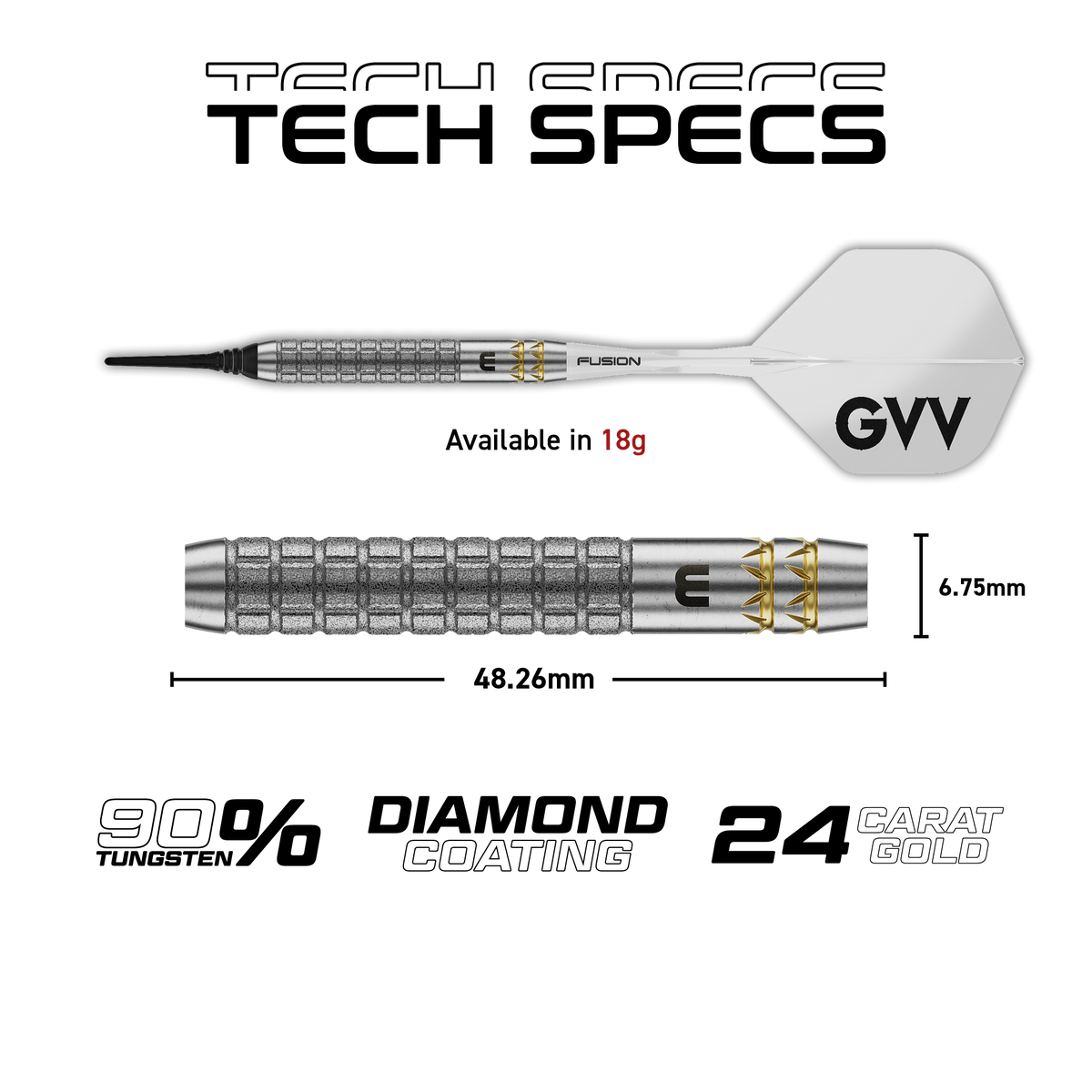 Winmau Gian Van Veen W-Max18g Softtip