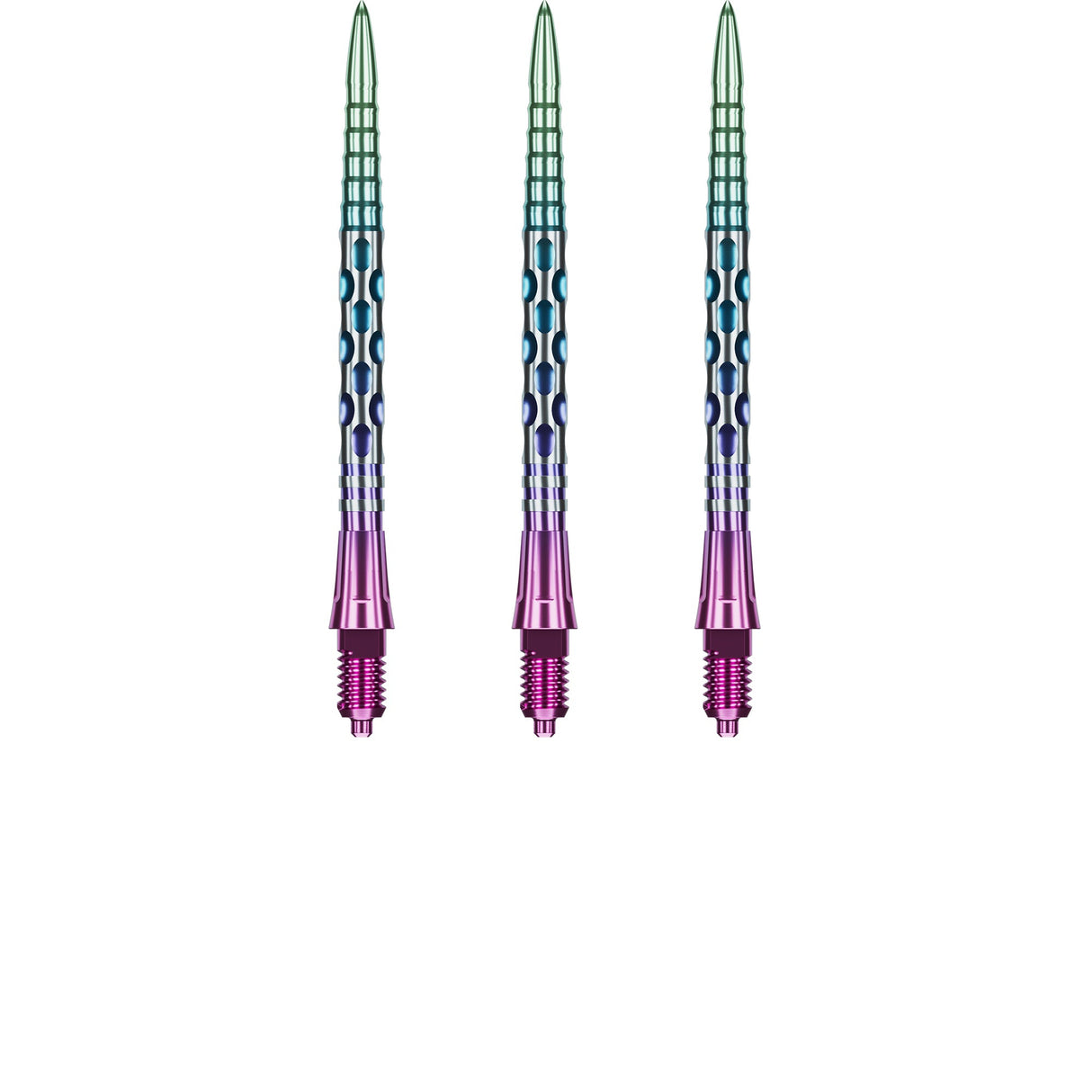 Caliburn EZ-EVO Dartspitzen - Dual Grid Dots - Rainbow
