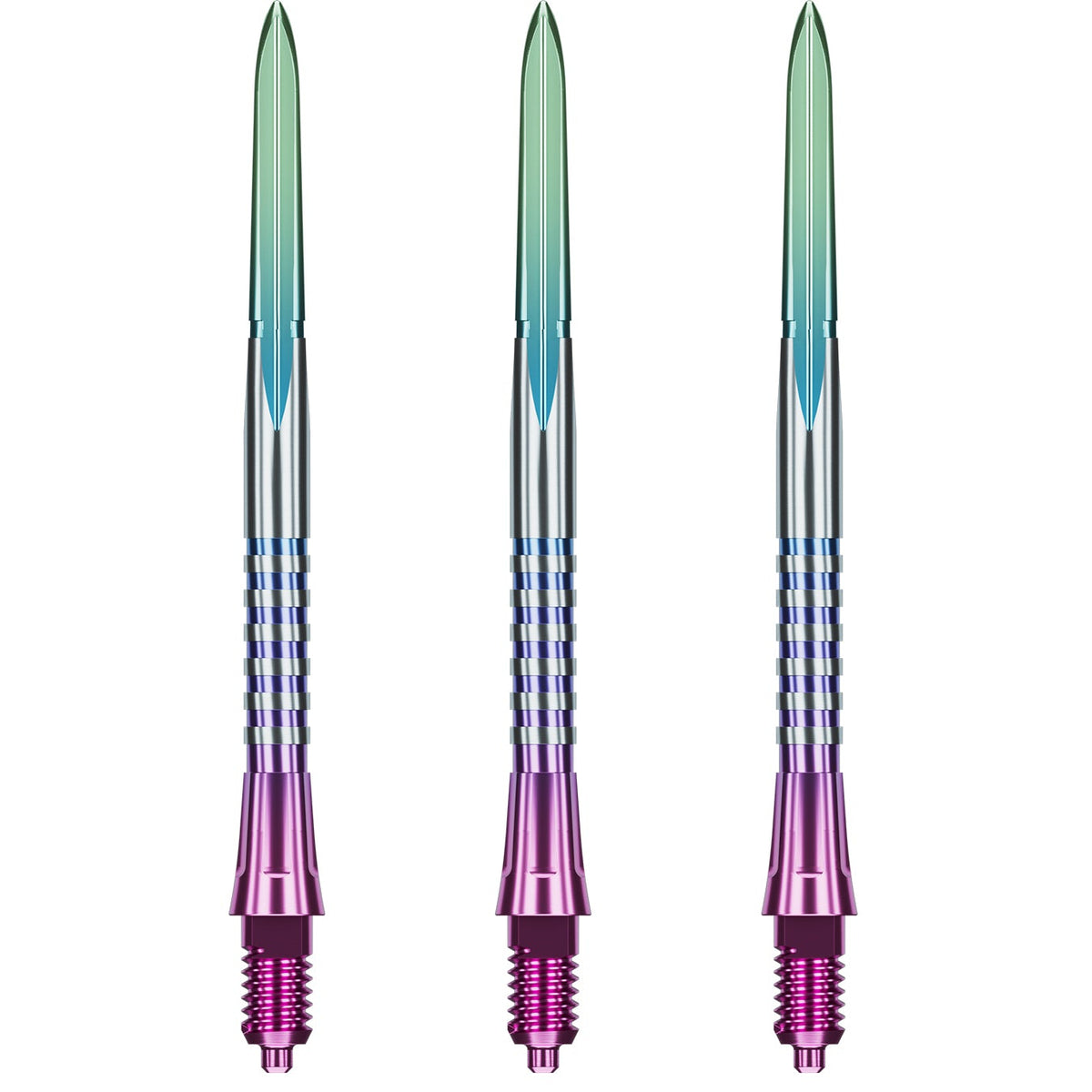 Caliburn EZ-EVO Dartspitzen - Dual Quad Flute - Rainbow