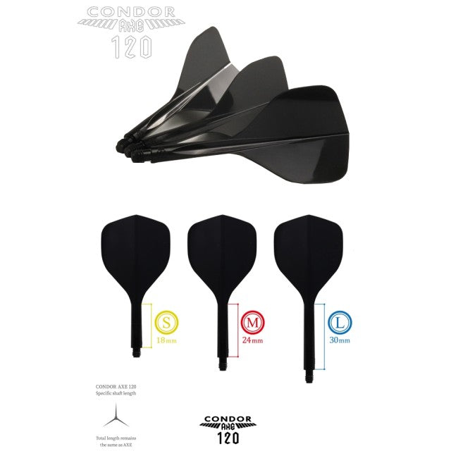 Condor Axe 120 Standard Black Flights