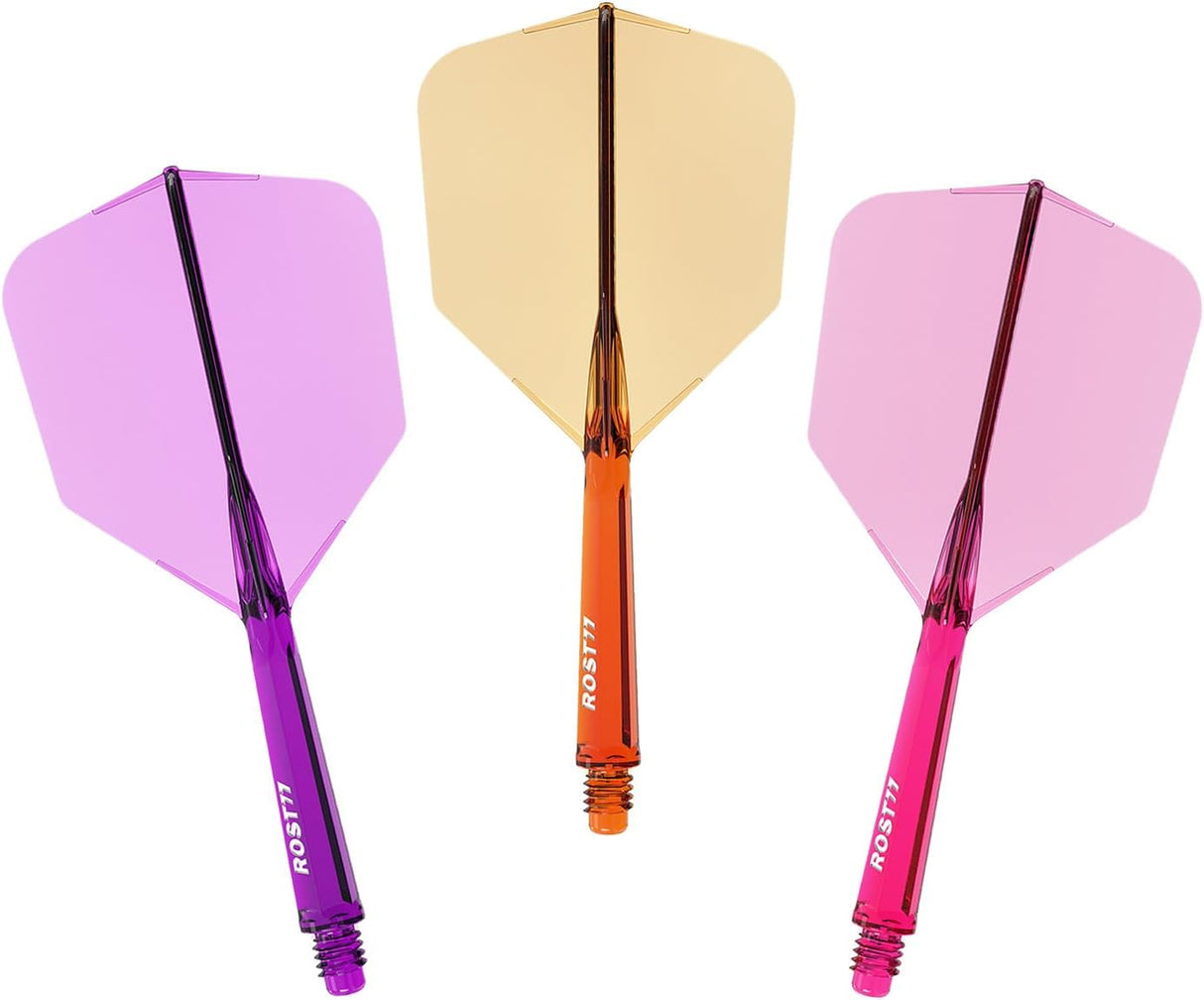 Cuesoul ROST 77 Clear- Orange+Purple+Red Big Wing - Dart Flights