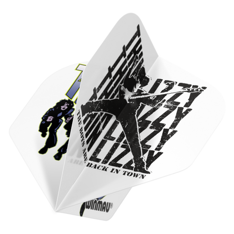 Winmau THIN LIZZY White DART FLIGHTS