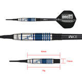 ONE80Tung Suk Softip 19g (Black/Blue)