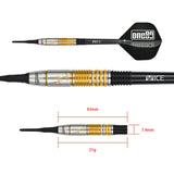 ONE80 Tung Suk Softtip 21g (Black/Gold)