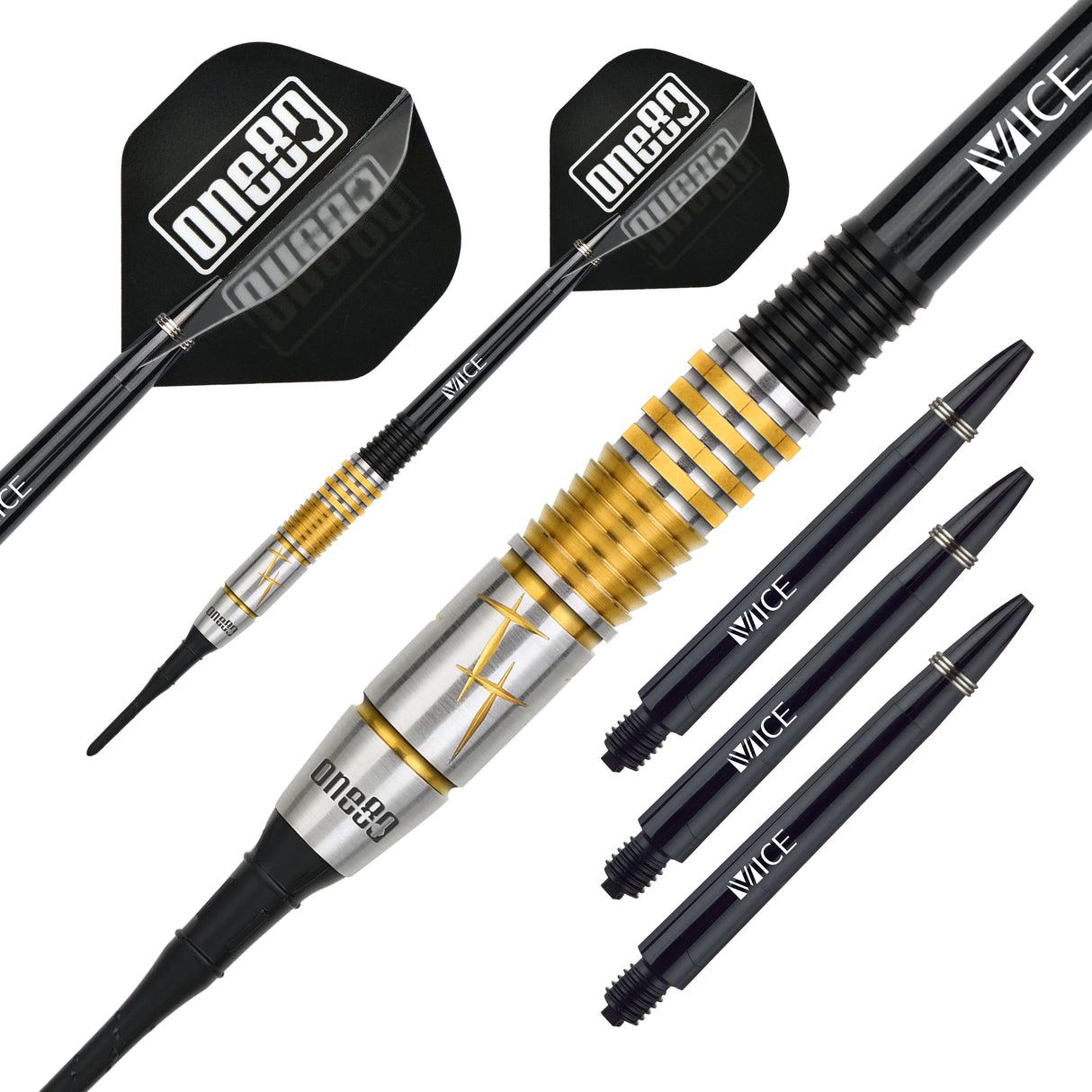 ONE80 Tung Suk Softtip 21g (Black/Gold)