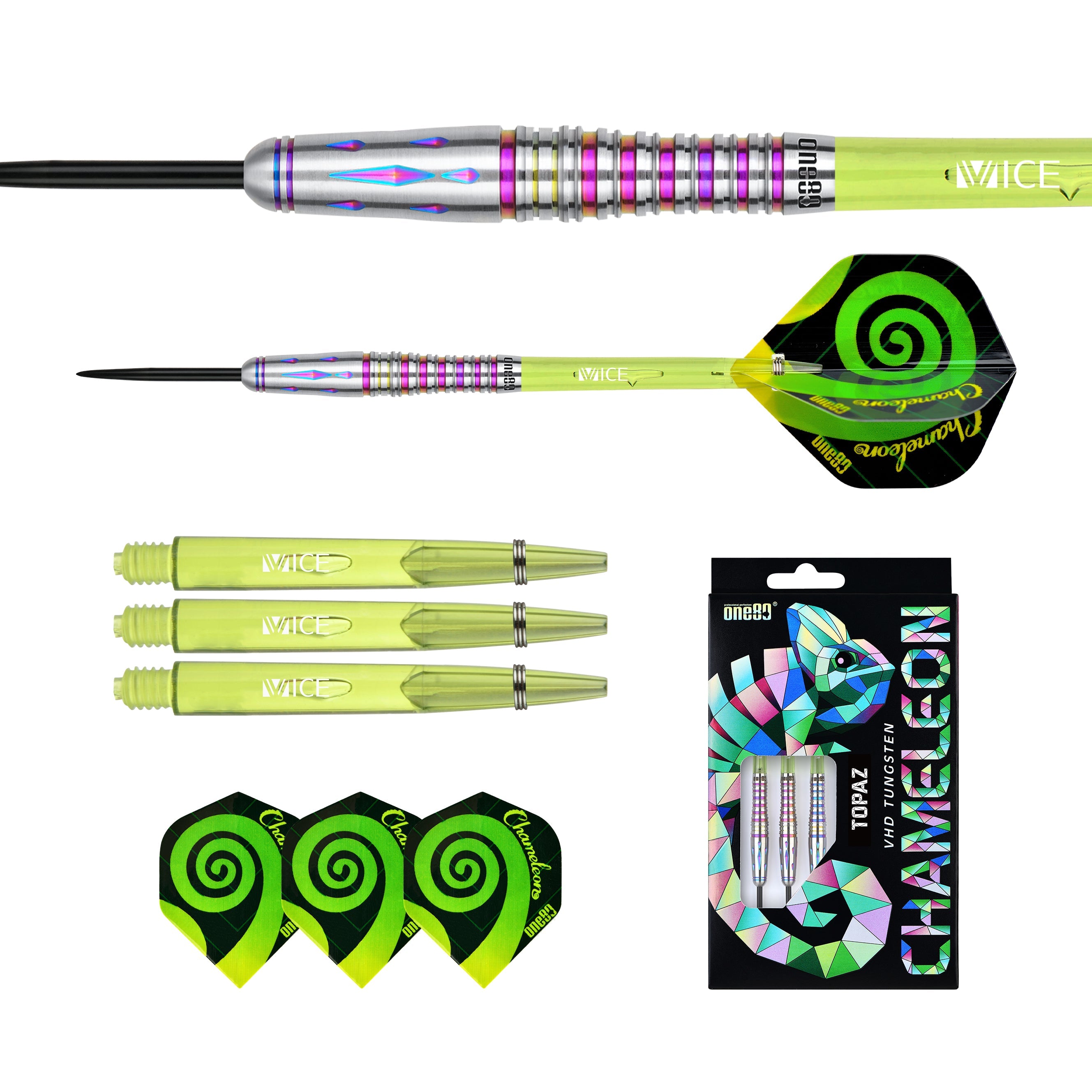 One80 Chameleon Topaz Steeltip – Cubedarts