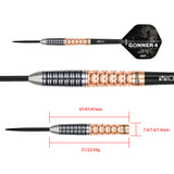 One80 GUNNER 4 Steeltip  Black&Rosegold