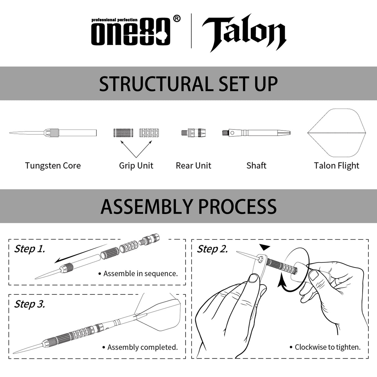 One80 Talon T1 Steel Tip 22g