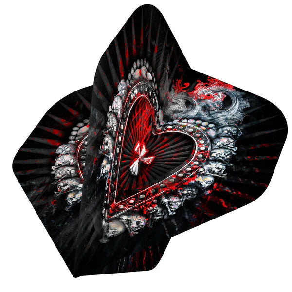 Alchemy Dart Flights - Official Licensed - Std - No2 - Black - Cross Heart