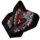Alchemy Dart Flights - Official Licensed - Std - No2 - Black - Cross Heart