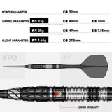 Caliburn Playerdarts Obsidian: Barry Wong Steeltip