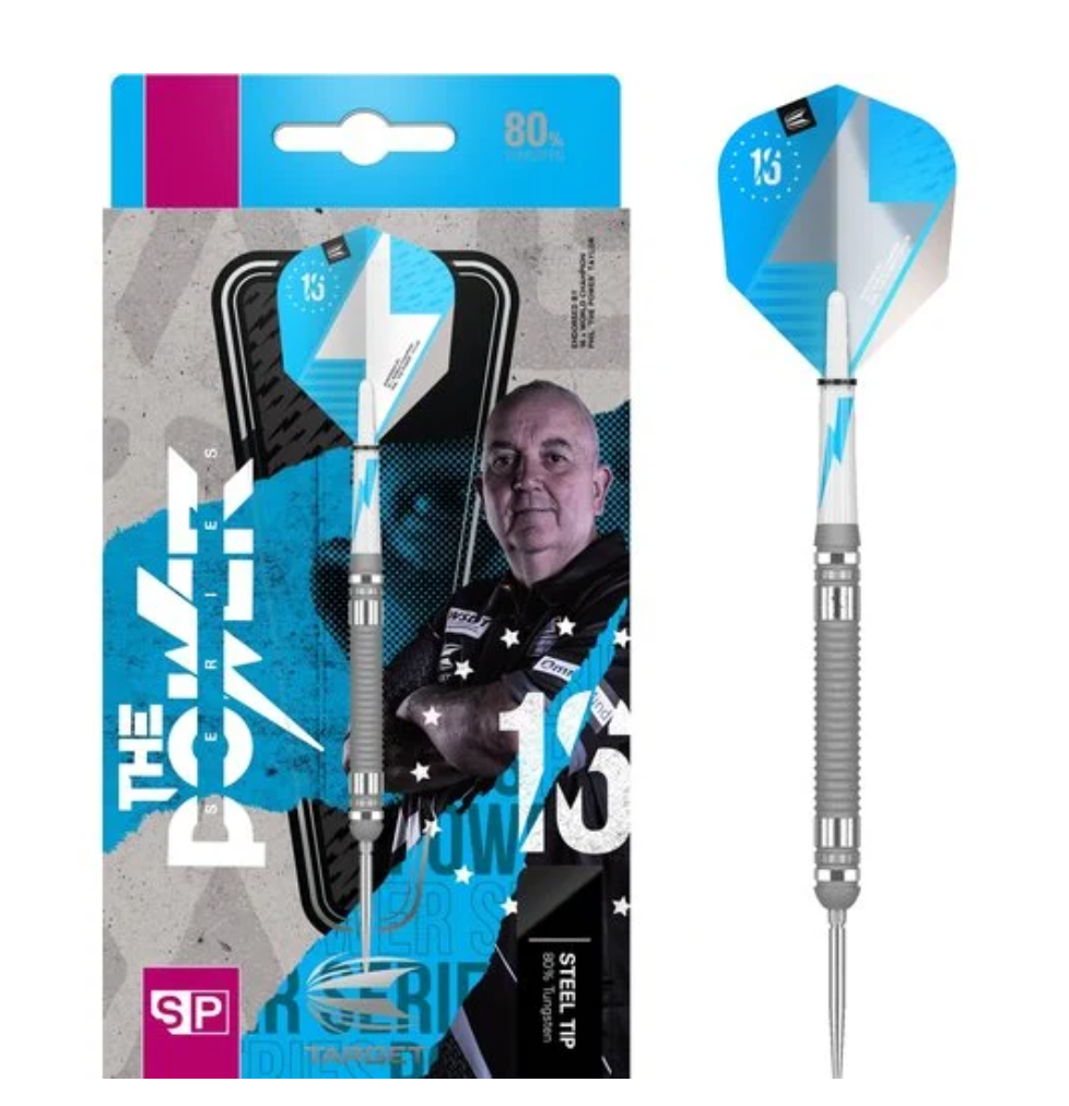 TARGET PHIL TAYLOR THE POWER SERIES 80% SP Steeldarts Silber