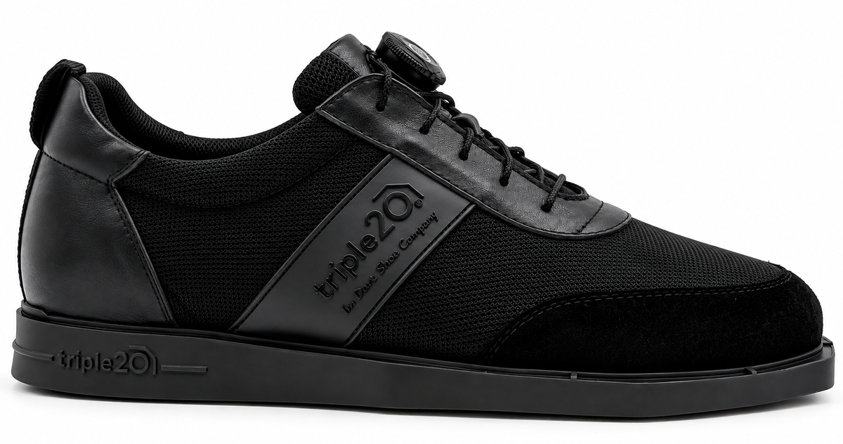Triple20 Dartschuh Textil schwarz