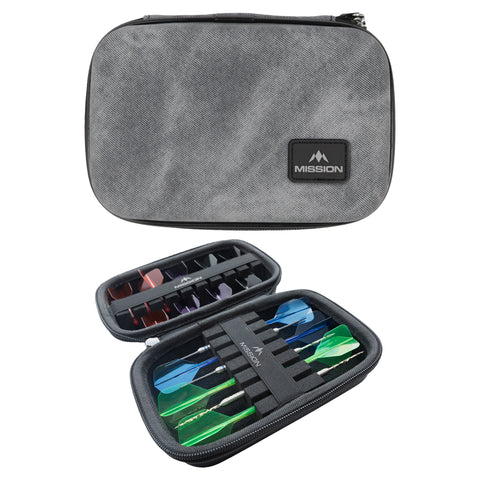 Mission Force 90 Dart Case - Limited Edition - Large - Denim Grau