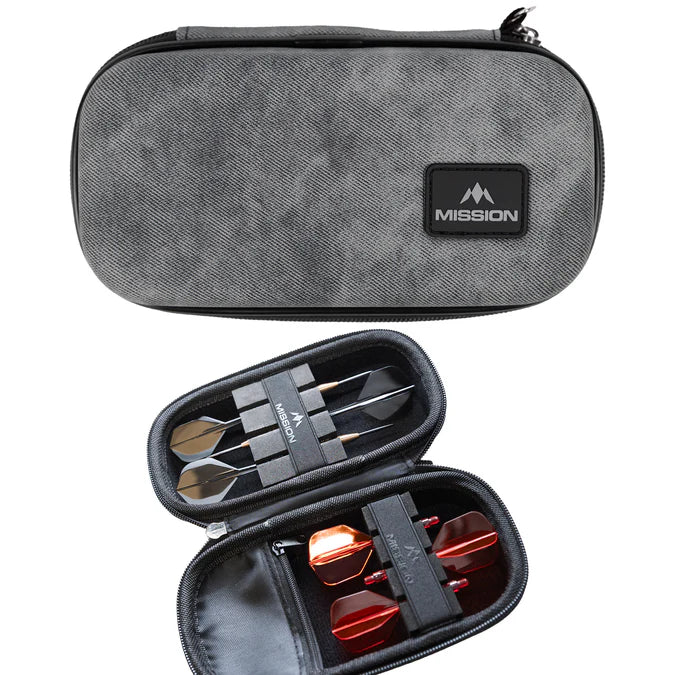 Mission Force 90 Dart Case - Limited Edition - Slim - Denim Grau