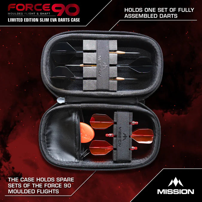 Mission Force 90 Dart Case - Limited Edition - Slim - Denim Grau