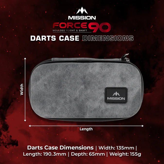 Mission Force 90 Dart Case - Limited Edition - Slim - Denim Grau