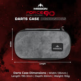 Mission Force 90 Dart Case - Limited Edition - Slim - Denim Grau