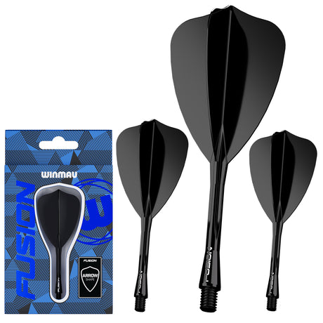 Winmau Fusion Arrow Flights Schwarz