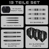 Harrows Supergrip QP Torpedo 90% Tungsten Steeldarts Quick Point