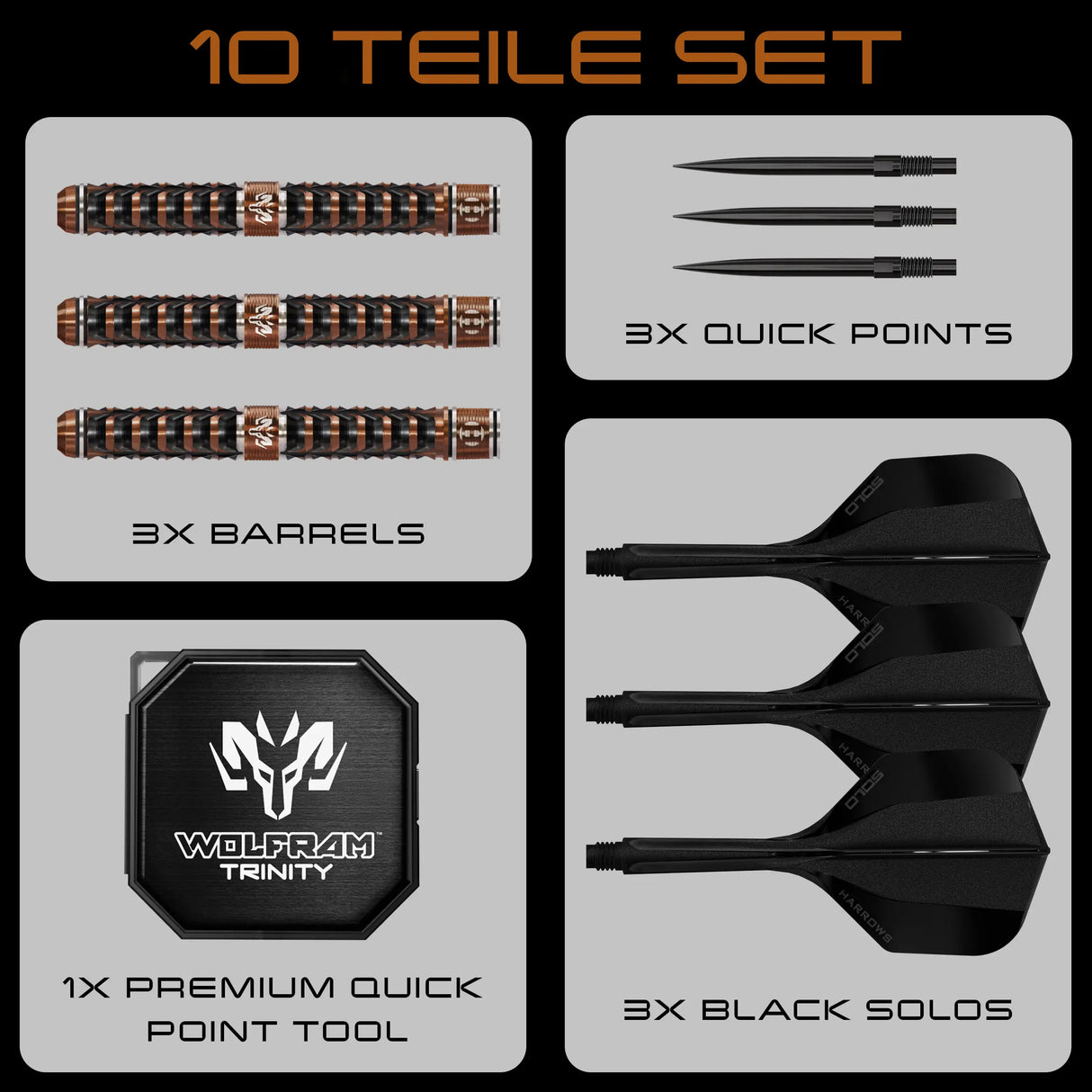 Harrows Wolfram Trinity 97% Quick Point  - Steeldart