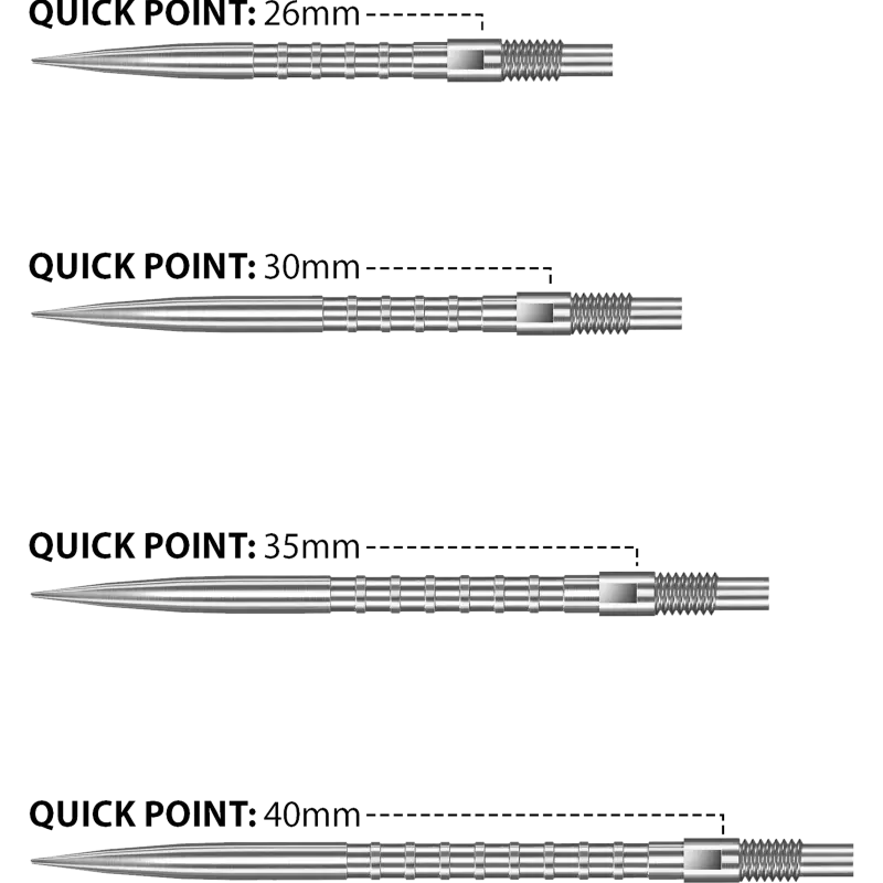 Harrows Quick Point - HM Grip - Silber