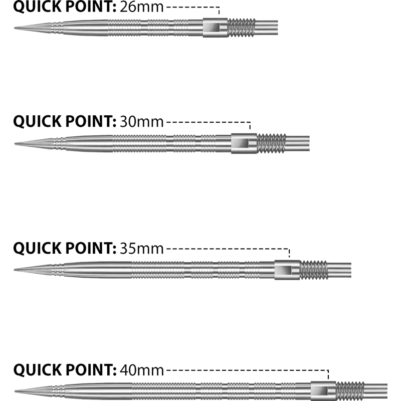 Harrows Quick Point - Micro Grip - Silber