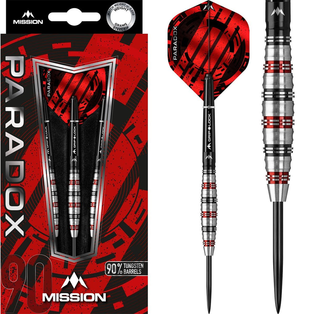 Mission Curved Paradox M2 Steeldarts Electro Black & Red 24g