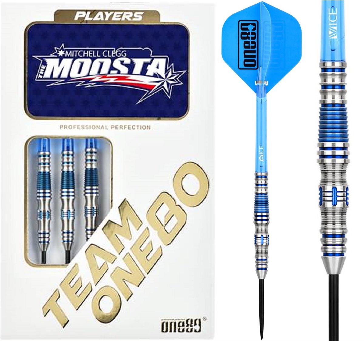 One80 Signature Darts Mitchell Clegg v2 - The Moosta - 23g Steeldart