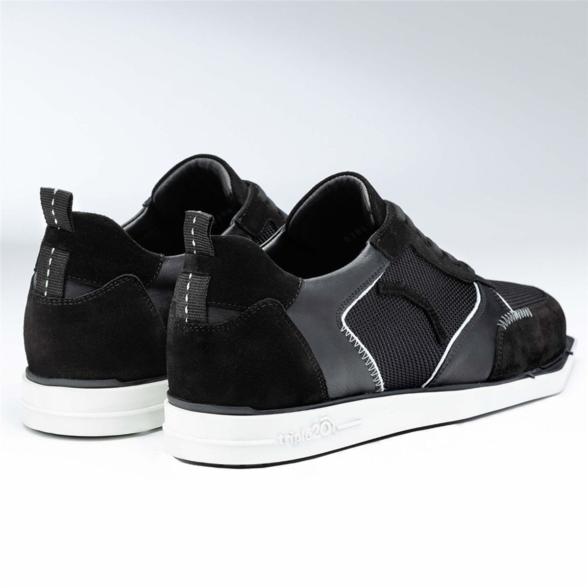 Triple20 Dartschuhe Textil Leder Schwarz Weiß