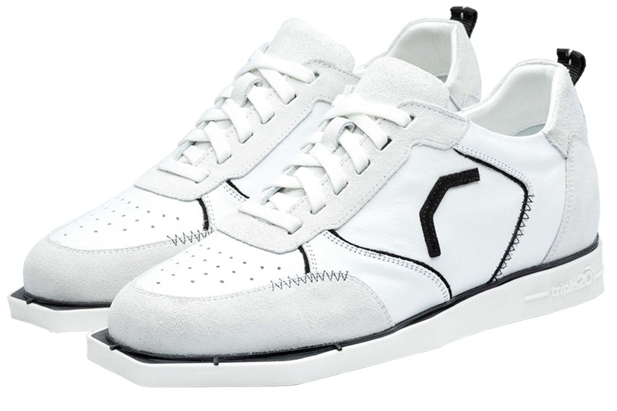 Triple20 Dartschuhe Leder Weiß Schwarz