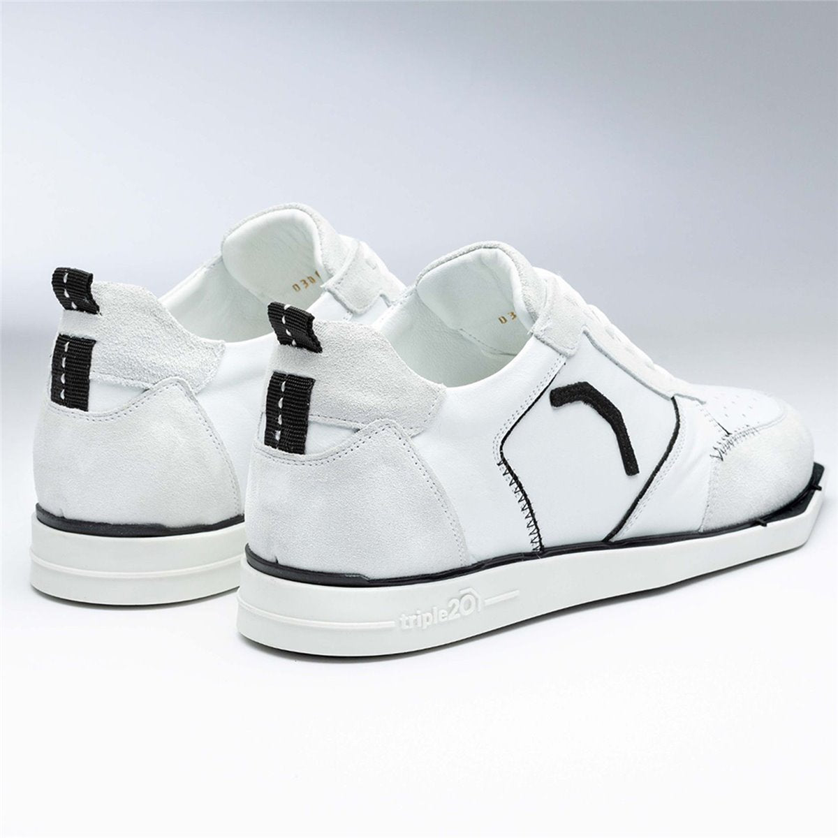Triple20 Dartschuhe Leder Weiß Schwarz