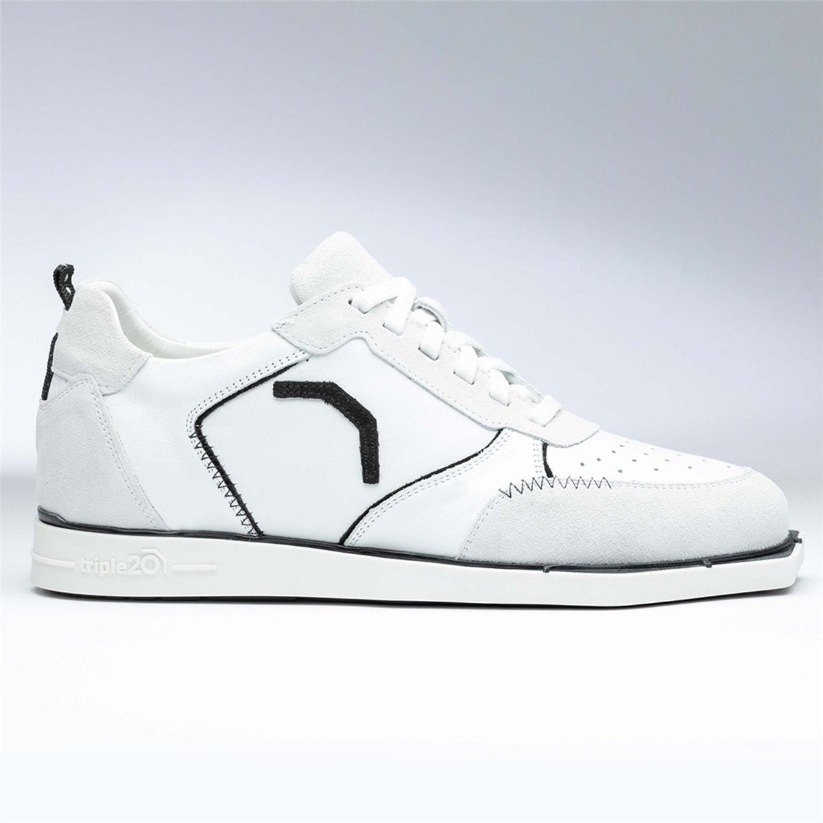 Triple20 Dartschuhe Leder Weiß Schwarz