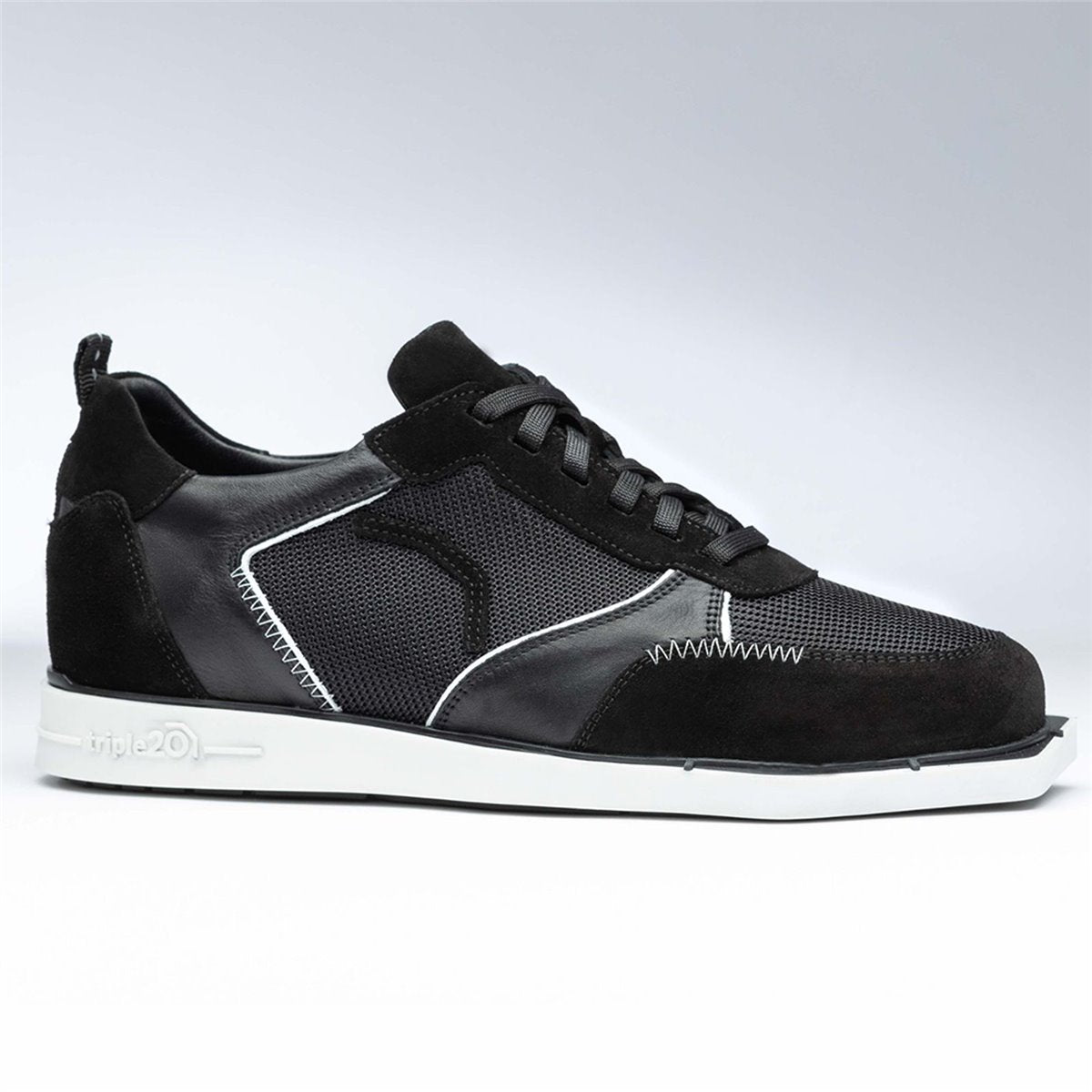 Triple20 Dartschuhe Textil Leder Schwarz Weiß