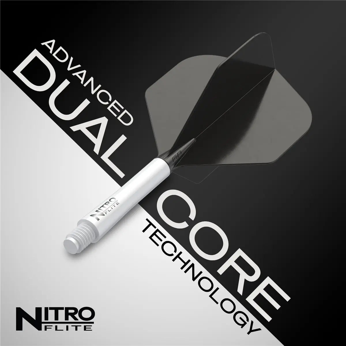 Red Dragon Nitro Flite System White Black - Dart Flights