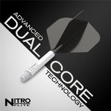 Red Dragon Nitro Flite System White Black - Dart Flights