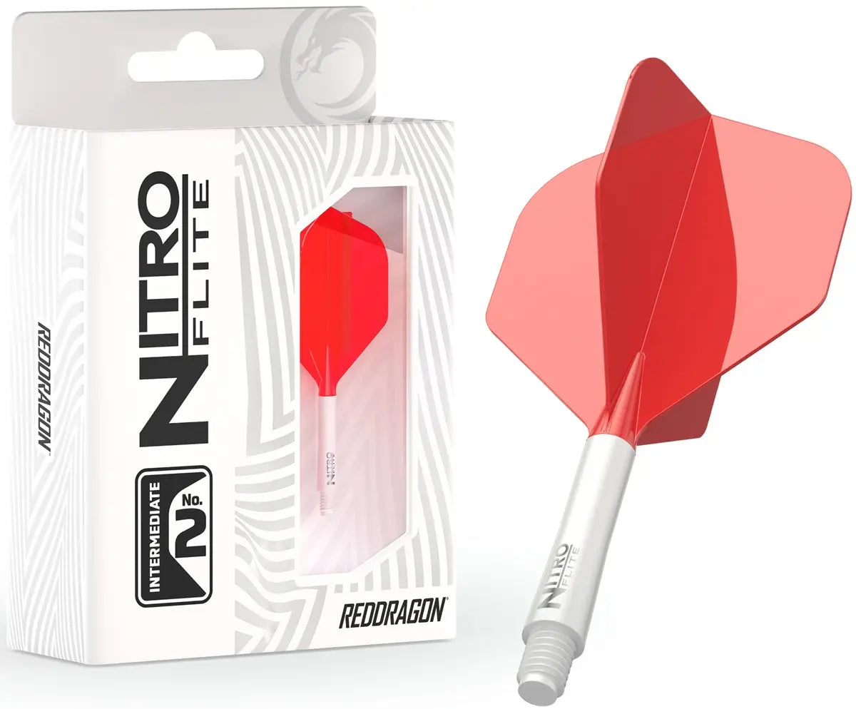 Red Dragon Nitro Flite System White Red - Dart Flights