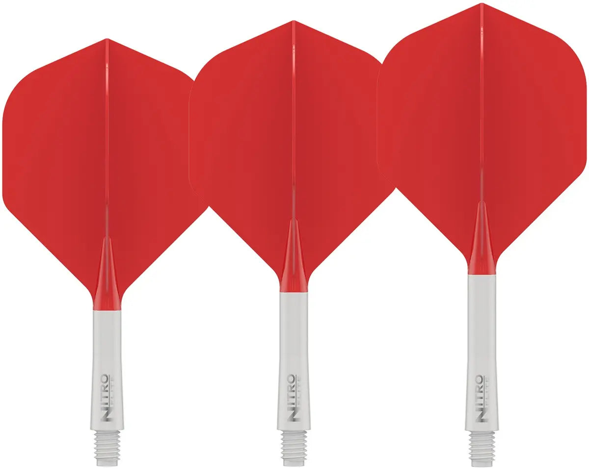 Red Dragon Nitro Flite System White Red - Dart Flights