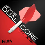 Red Dragon Nitro Flite System White Red - Dart Flights