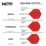 Red Dragon Nitro Flite System White Red - Dart Flights