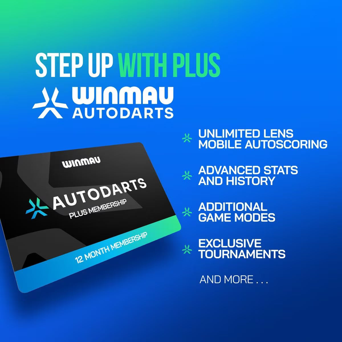 Winmau Autodarts Lens Stativ + 12 Monate Membership Bundle