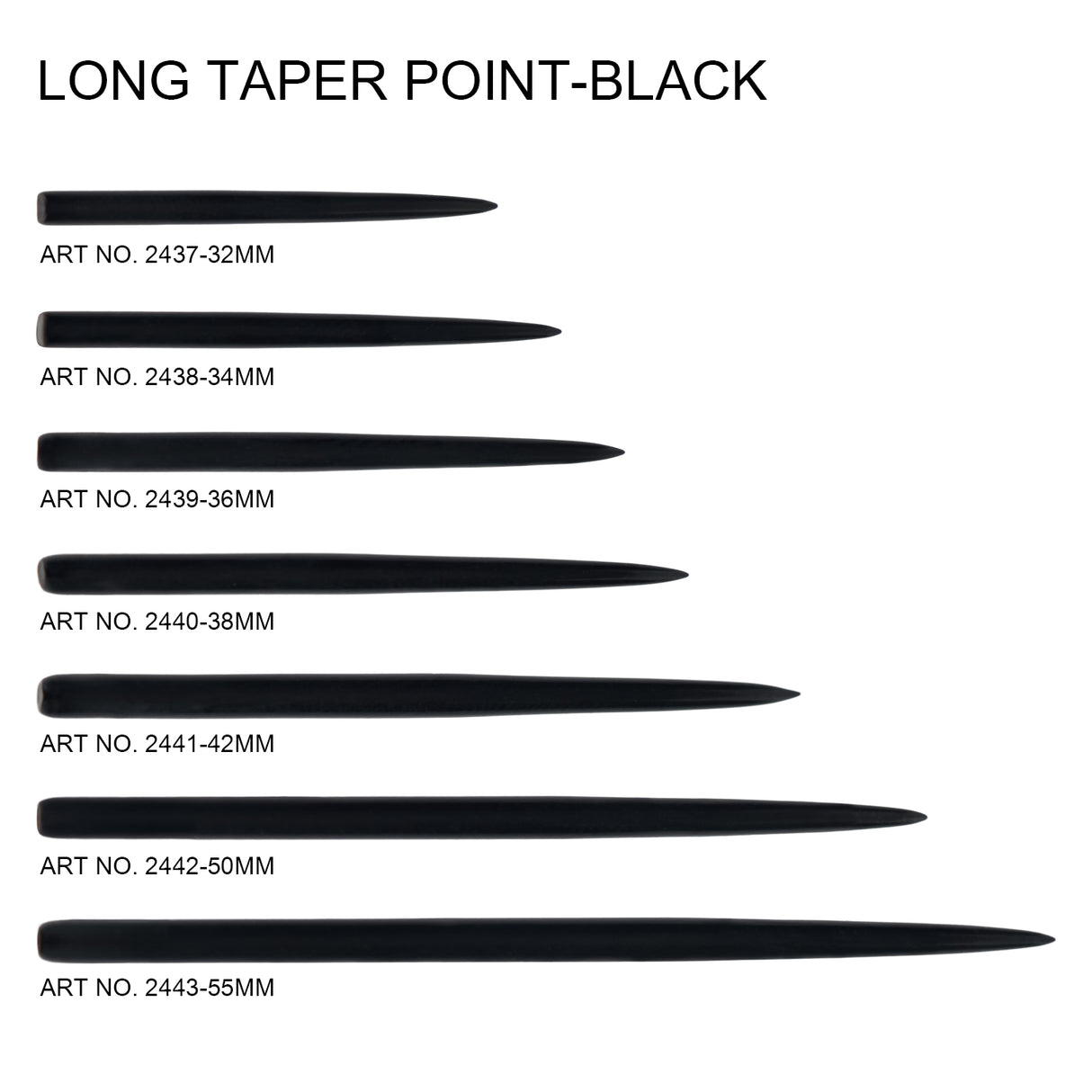 One80 Long Taper Point - Schwarz