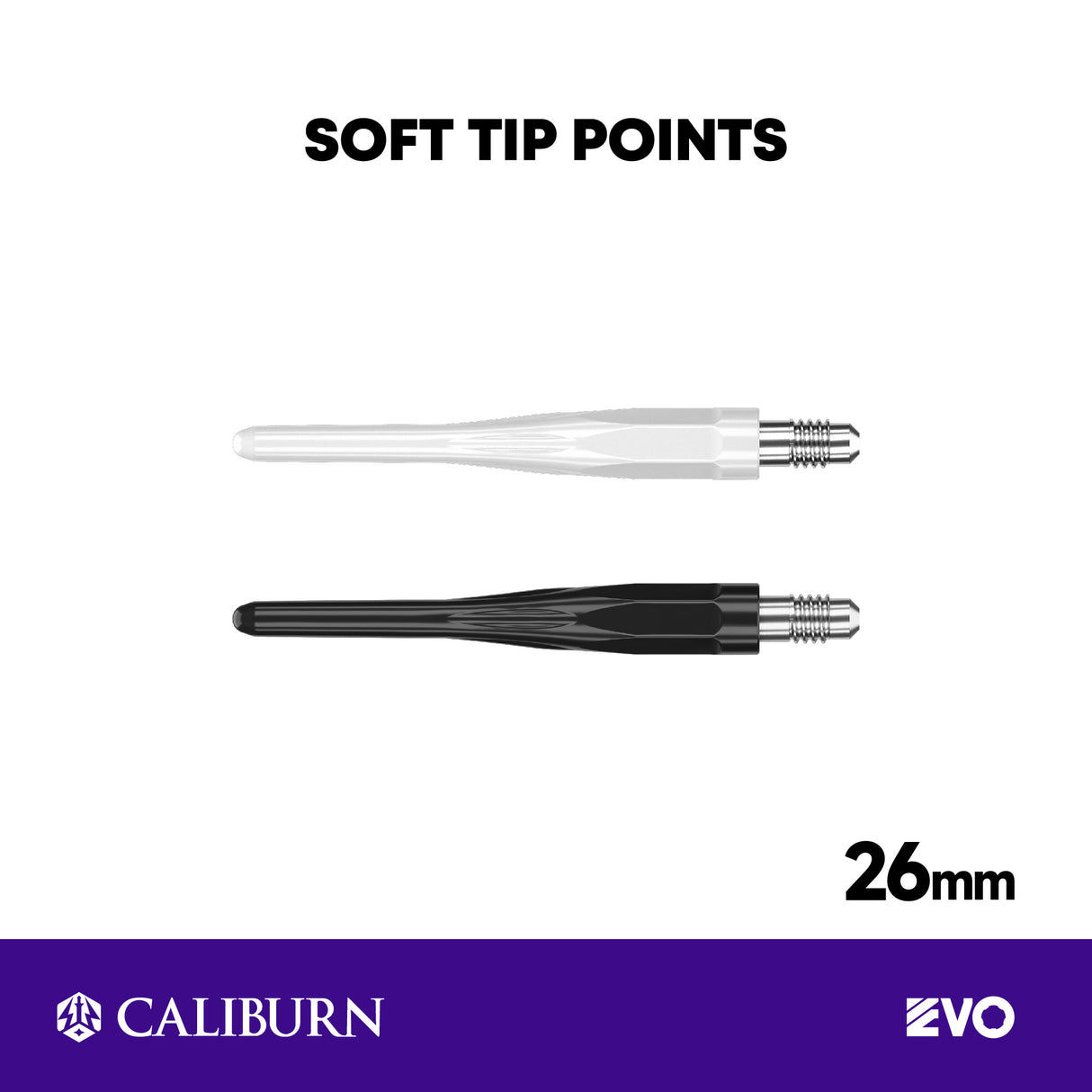 Caliburn EZ-EVO Dartspitzen - Soft Tip Points - Steel to Soft