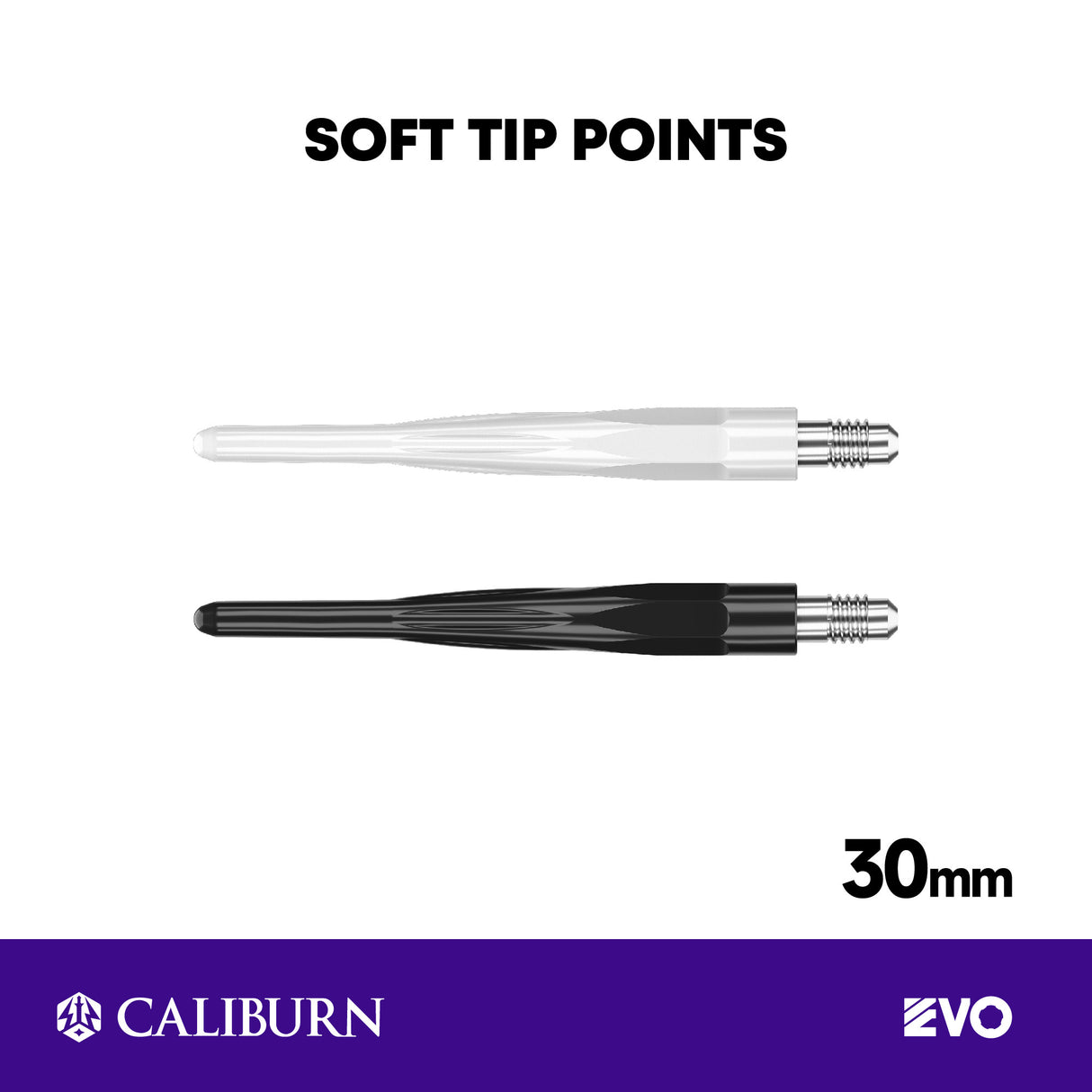 Caliburn EZ-EVO Dartspitzen - Soft Tip Points - Steel to Soft